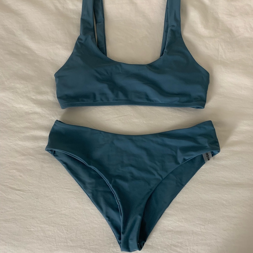 shein blue bikini set